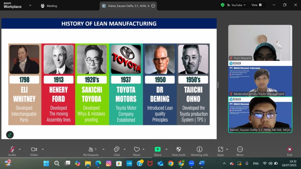 Certified Lean Manufacturing Management sukses dilaksanakan oleh ESAS Management
