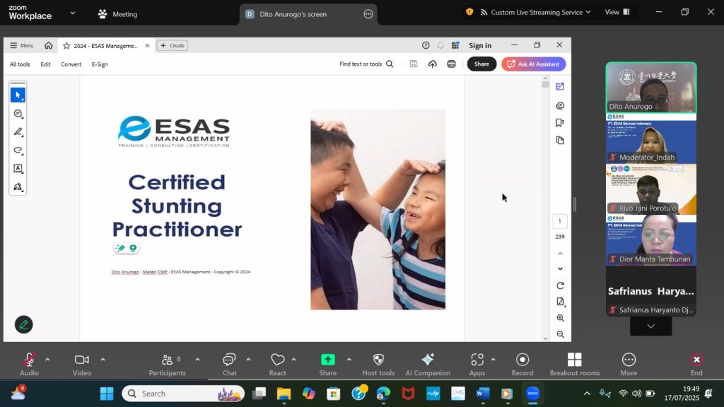 “Strategi Jitu Cegah Stunting: Materi Penting dari Pelatihan C.StP ESAS Management”
